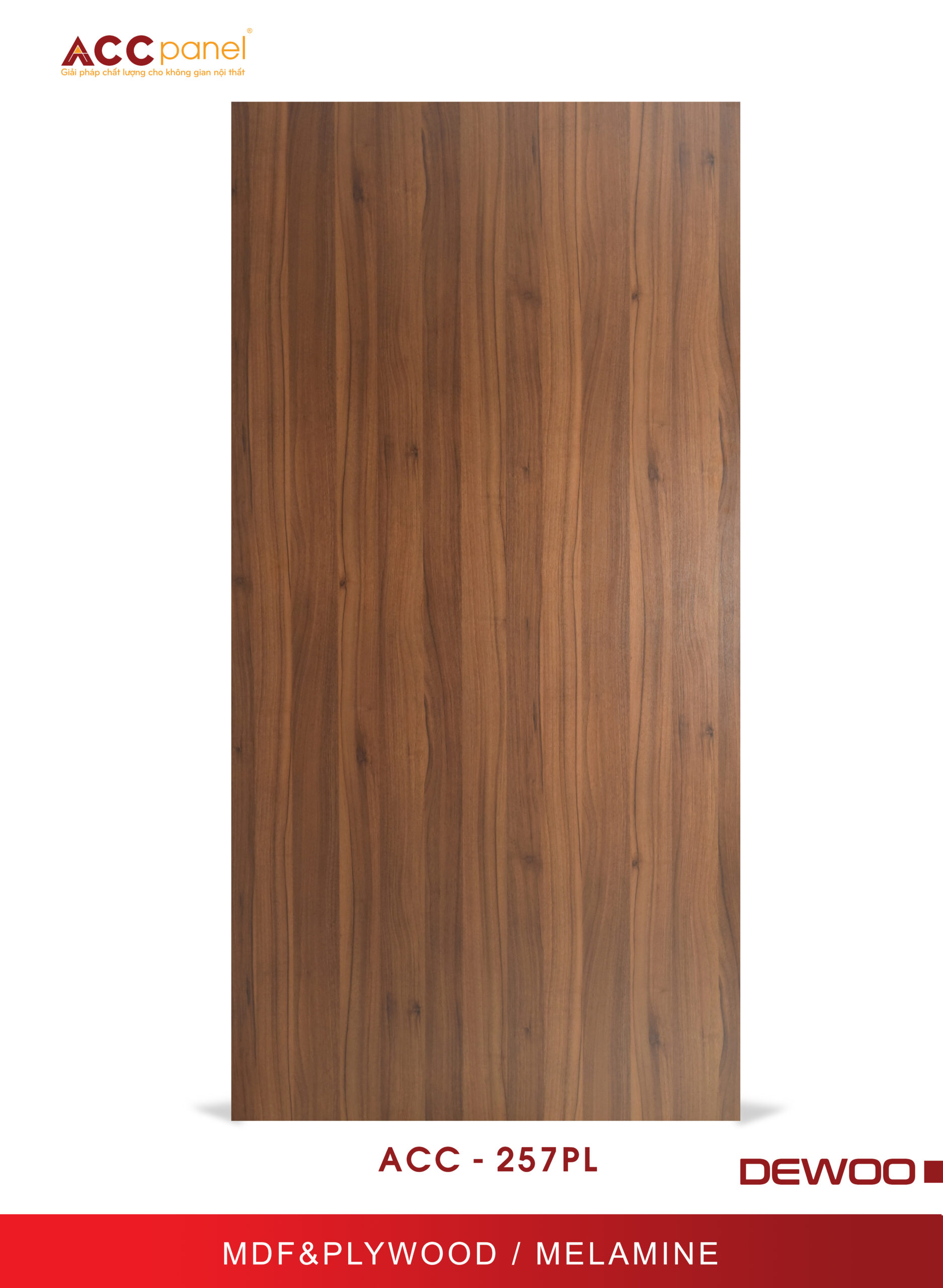 Màu thực tế 257 melamine ACC Panel