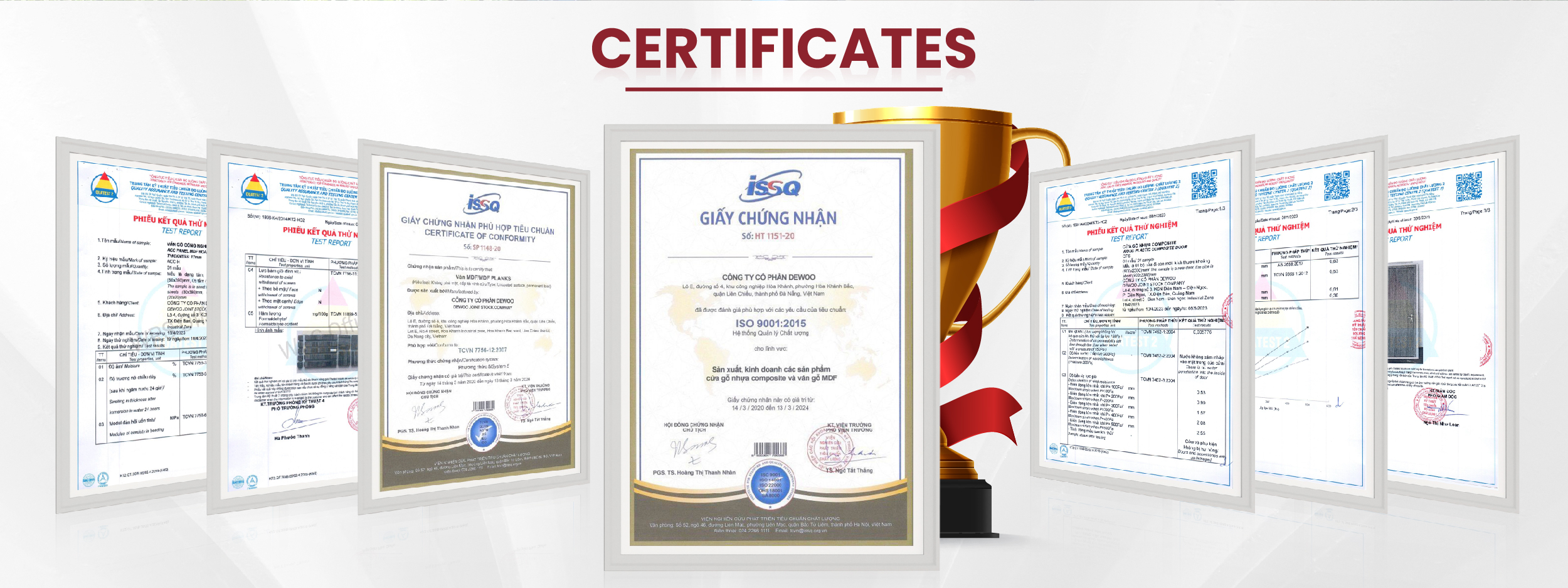 GIỚI THIỆU 4 Dewoo Company Certifications
