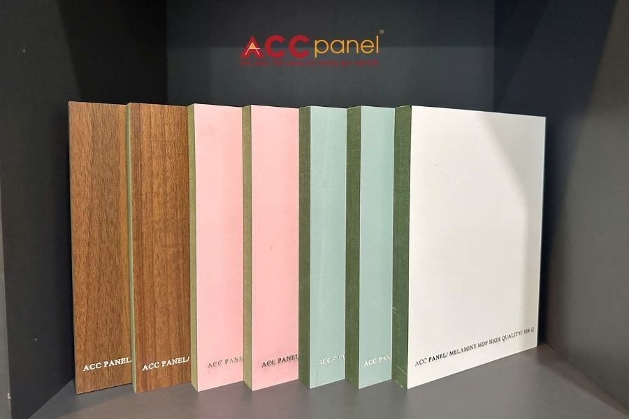 Bảng màu ván gỗ MDF phủ Melamine
