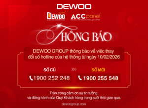 DEWOO Group thông báo về việc thay đổi số Hotline
